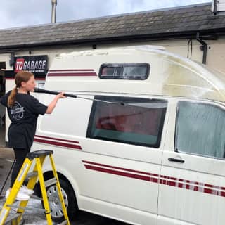High Top Volkswagen Campervan Service Wash at TC Garage