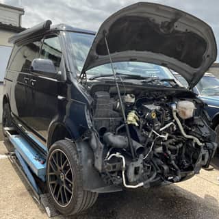 Volkswagen Transporter T6 Stripped Back for Repair at TC Garage